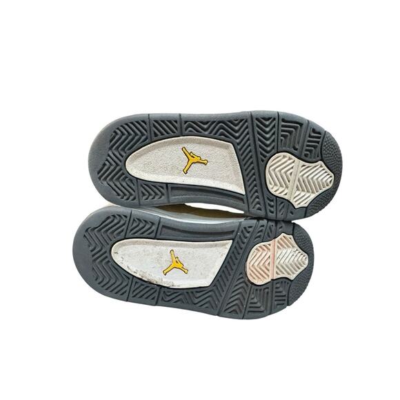 Nike Air Jordan 4 Retro Lightning Yellow Toddler Sz 9C Jumpman Sneakers - Picture 8 of 8